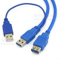 USB3.0-A(M/F)+A(M)-1M
