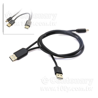 MiniUSB(M)-USB-A(2M)-1M