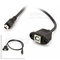 MiniUSB(M)-USB-B(F)+-50CM