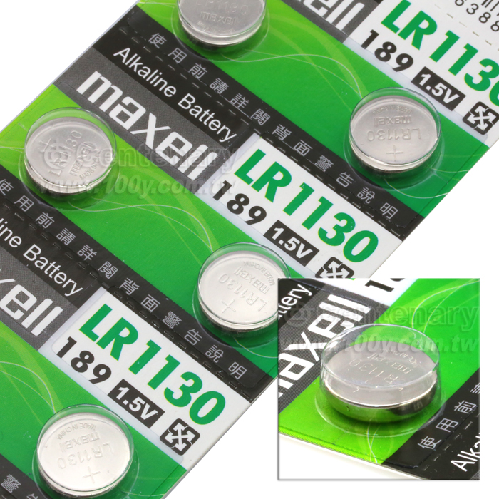 勝特力電子零件材料>LR1130 Alkaline鈕扣電池1.5V 2pcs/1卡Maxell