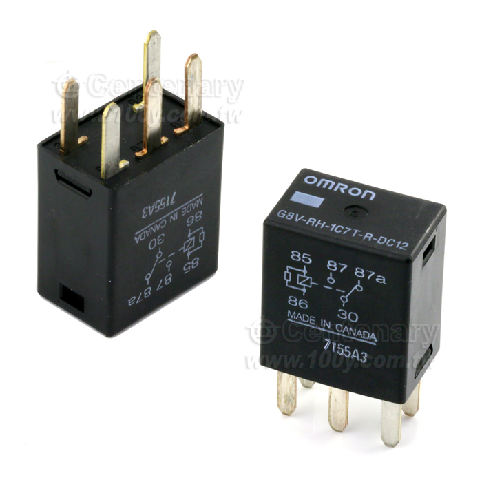 G8V-RH-1C7T-R-DC12 OMRON 35A 五腳轉換型 12VDC汽車繼電器